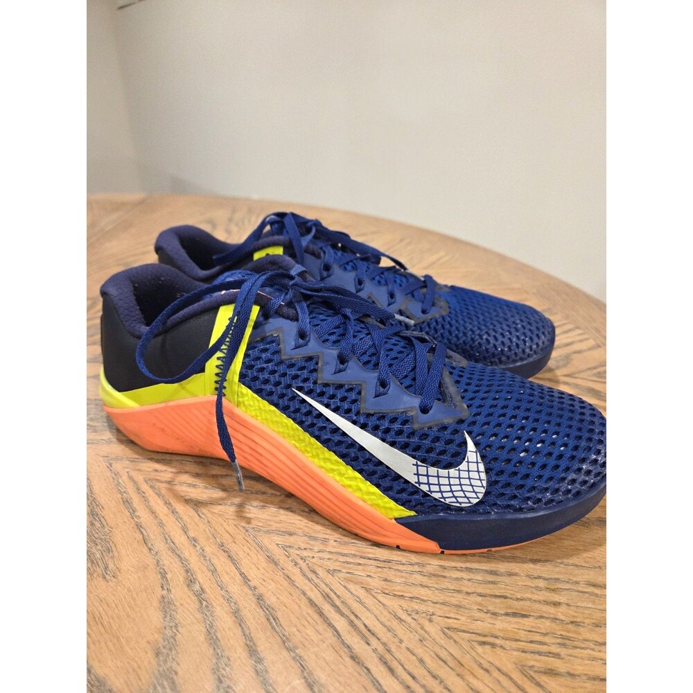 Nike Metcon 6 Mens 11 Royal Blue Bright Mango CrossFit Training weightlifting